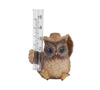 DLUKENY Pluviomètre de jardin en résine anti-déformation, hibou stable, décoration de jardin, fournitures de jardinage Raingauge