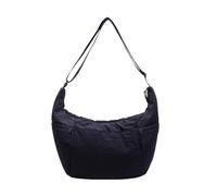 DLUKENY Sac à bandoulière élégant en nylon pour femme, design spacieux, sac à bandoulière pour étudiant, adapté pour le travail, l'école et les loisirs, bleu foncé