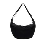 DLUKENY Sac à bandoulière élégant en nylon pour femme, design spacieux, sac à bandoulière pour étudiant, adapté pour le travail, l'école et les loisirs, Noir
