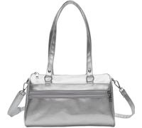 DLUKENY Sac à main élégant en cuir pour femme, sac à bandoulière décontracté pour bureau, école et voyages, Argenté.