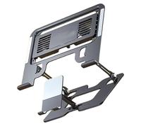 DLUKENY Support de téléphone portable 2 en 1 réglable pour ordinateur portable, support de bureau réglable, support réglable pour le travail collaboratif, rangement facile, refroidissement de