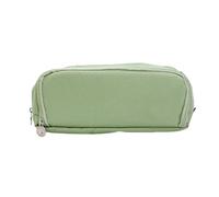 DLUKENY Trousse à crayons double couche extensible haute capacité pour stylos de voyage trousse de maquillage sac de rangement pour l'école rétractable, Vert