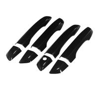 DLUMFPF Poignées De Porte Pour Civic 10e Génération 2016-21 Poignée Porte Extérieure Noire En Fiber Carbone Garniture Couverture Moulée Avec Décor D'entrée Sans Clé