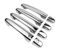 DLUMFPF Poignées De Porte Pour Civic 9e Génération 2012-2015 Poignée Porte Extérieure Noire En Fiber Carbone Garniture Couverture Moulée Avec Décor D'entrée Sans Clé