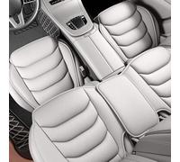 DLUNCPA Voiture Cuir PU Coussin de Siège pour Cupra Terramar VZ 2.0 TSI 4Drive 2024 2025+, Avant Arrière Coussins Ensembles, Toutes Saisons, Accessoire Voiture,Beige