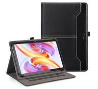 DLveer Coque Universelle pour Blackview Tab 90 WiFi 11 Pouces/Blackview Tab 70/Tab 30 WiFi 10,1 Pouces, pour Teclast T50/T45HD/T40 Air Tablette, Étui Housse en Cuir PU pour Tablette 10-11", Noir Pur