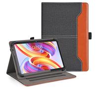 DLveer Coque Universelle pour Tablette 11 Pouces Doogee U11 Pro/Honor Pad X8a/Blackview Tab90 WiFi/Blackview Tab60 WiFi/Tabwee T80 10 Pouces, Étui Housse en Cuir PU pour Tablette 10-11”, Noir