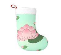 Dlxw Bas de Noël assortis Motif famille de Père Noël Fleurs de lotus attendant de fleurir