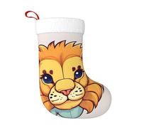 Dlxw Bas de Noël assortis Motif famille de Père Noël mignon petit lion
