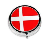 Dlxw Boîte de rangement tendance en métal avec miroir, facile à ranger des médicaments. Drapeau danois du Danemark