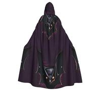 DLXW cape à capuche chauve-souris fantôme noir pour hommes et femmes