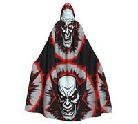 DLXW cape à capuche fantôme maléfique rouge et noir pour hommes et femmes