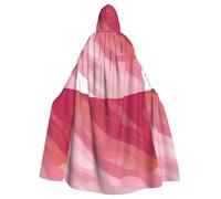 DLXW Cape à capuche pour adulte de style dégradé rose - 100 % polyester, confortable et durable, parfaite pour Halloween, cosplay, fêtes costumées, spectacles sur scène