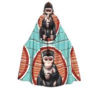 DLXW cape à capuche the silent monkey pour homme et femme