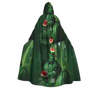 DLXW Cape d'Halloween pour homme et femme - Cape à capuche - Costume Renaissance médiévale - Costume patrick - Festival de pastèque