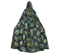 DLXW Cape d'Halloween pour homme et femme - Cape à capuche - Robe de reine - Costume Renaissance médiévale - De nombreuses plantes succulentes