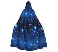 DLXW cape halloween homme femme cape capuche robe reine costume renaissance médiévale costume bleu étoile