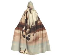 DLXW cape homme femme halloween cape capuche robe reine costume renaissance médiévale costume cabré cheval blanc