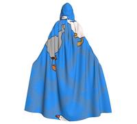 DLXW cape homme femme halloween cape capuche robe reine costume renaissance médiévale costume gris oie