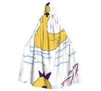 DLXW cape homme femme halloween cape capuche robe reine costume renaissance médiévale costume petit canard jaune