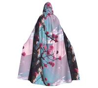 DLXW cape homme femme halloween cape capuche robe reine costume renaissance médiévale costume petites fleurs roses