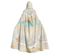 DLXW cape homme femme halloween cape capuche robe reine costume renaissance médiévale costume plage étoile de mer