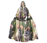 DLXW cape homme femme halloween cape capuche robe reine costume renaissance médiévale costume souris amoureux