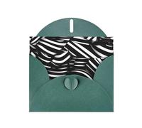 DLXW Carte vierge à lignes noires et blanches avec enveloppe - Carte de vœux de remerciement - 15,2 x 10,2 cm - Enveloppe vert foncé