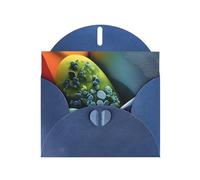 DLXW Carte vierge avec enveloppe - Pierres colorées - Carte de remerciement - 15,2 x 10,2 cm - Enveloppe bleue