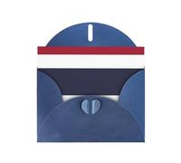 DLXW Carte vierge drapeau de la Thaïlande avec enveloppe, carte de vœux, carte de remerciement, 15,2 x 10,2 cm, enveloppe bleue