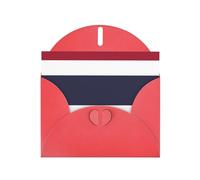 DLXW Carte vierge drapeau de la Thaïlande avec enveloppe, carte de vœux, carte de remerciement, 15,2 x 10,2 cm, enveloppe rouge