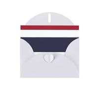 DLXW Carte vierge drapeau de la Thaïlande avec enveloppe, carte de vœux, carte de remerciement, 15,2 x 10,2 cm, enveloppe blanche