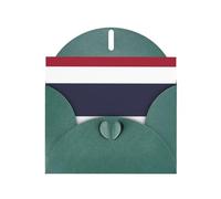 DLXW Carte vierge drapeau de la Thaïlande avec enveloppe, carte de vœux, carte de remerciement, 15,2 x 10,2 cm, enveloppe vert foncé