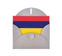 DLXW Carte vierge drapeau de l'île Maurice avec enveloppe - Carte de vœux - Carte de remerciement - 15,2 x 10,2 cm - Enveloppe grise