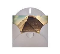 DLXW Carte vierge Dreaming of the Pyramids of Khufu avec enveloppe, carte de vœux, carte de remerciement, 15,2 x 10,2 cm, enveloppe grise