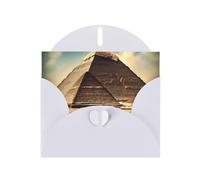 DLXW Carte vierge Dreaming of the Pyramids of Khufu avec enveloppe, carte de vœux, carte de remerciement, 15,2 x 10,2 cm, enveloppe blanche