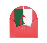 DLXW Cartes de remerciement vierges avec enveloppes invitant parents, amis, frères, sœurs, voisins, collègues, carte de vœux drapeau de l'Algérie