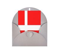 DLXW Cartes de remerciement vierges avec enveloppes invitant parents, amis, frères, sœurs, voisins, collègues, carte de vœux drapeau danois du Danemark