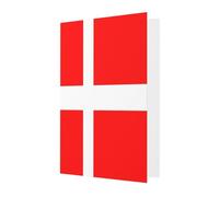 DLXW Cartes de remerciement vierges avec enveloppes invitant parents, amis, frères, sœurs, voisins, collègues, carte de vœux drapeau danois du Danemark
