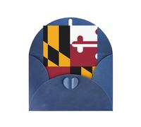 DLXW Cartes de remerciement vierges avec enveloppes invitant parents, amis, frères, sœurs, voisins, collègues, carte de vœux drapeau de l'état du Maryland