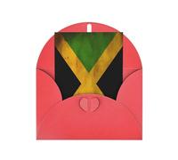 DLXW Cartes de remerciement vierges avec enveloppes invitant parents, amis, frères, sœurs, voisins, collègues, carte de vœux vieux drapeau jamaïcain