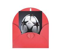 DLXW Cartes de remerciement vierges avec enveloppes invitant parents, amis, frères, sœurs, voisins, collègues, carte de vœux noir et blanc football