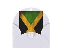 DLXW Cartes de remerciement vierges avec enveloppes invitant parents, amis, frères, sœurs, voisins, collègues, carte de vœux vieux drapeau jamaïcain