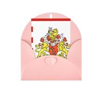 DLXW Cartes de remerciement vierges avec enveloppes invitant parents, amis, frères, sœurs, voisins, collègues, carte de vœux drapeau du Sénat de Brême