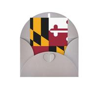 DLXW Cartes de remerciement vierges avec enveloppes invitant parents, amis, frères, sœurs, voisins, collègues, carte de vœux drapeau de l'état du Maryland