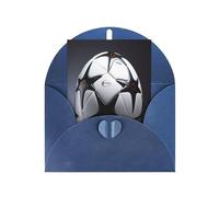 DLXW Cartes de remerciement vierges avec enveloppes invitant parents, amis, frères, sœurs, voisins, collègues, carte de vœux noir et blanc football