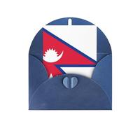 DLXW Cartes de remerciement vierges avec enveloppes invitant parents, amis, frères, sœurs, voisins, collègues, carte de vœux drapeau du Népal