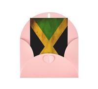DLXW Cartes de remerciement vierges avec enveloppes invitant parents, amis, frères, sœurs, voisins, collègues, carte de vœux vieux drapeau jamaïcain
