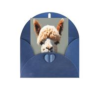 DLXW Cartes de remerciement vierges avec enveloppes invitant parents, amis, frères, sœurs, voisins, collègues, carte de vœux en alpaga avatar