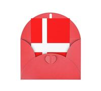DLXW Cartes de remerciement vierges avec enveloppes invitant parents, amis, frères, sœurs, voisins, collègues, carte de vœux drapeau danois du Danemark